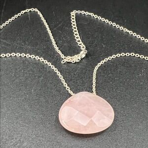 Vintage Faceted Pink Quartz 17” Necklace